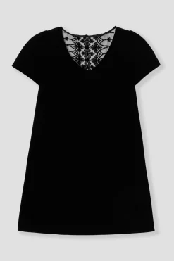 Promod Robe courte détail dentelle - Noir Clearance