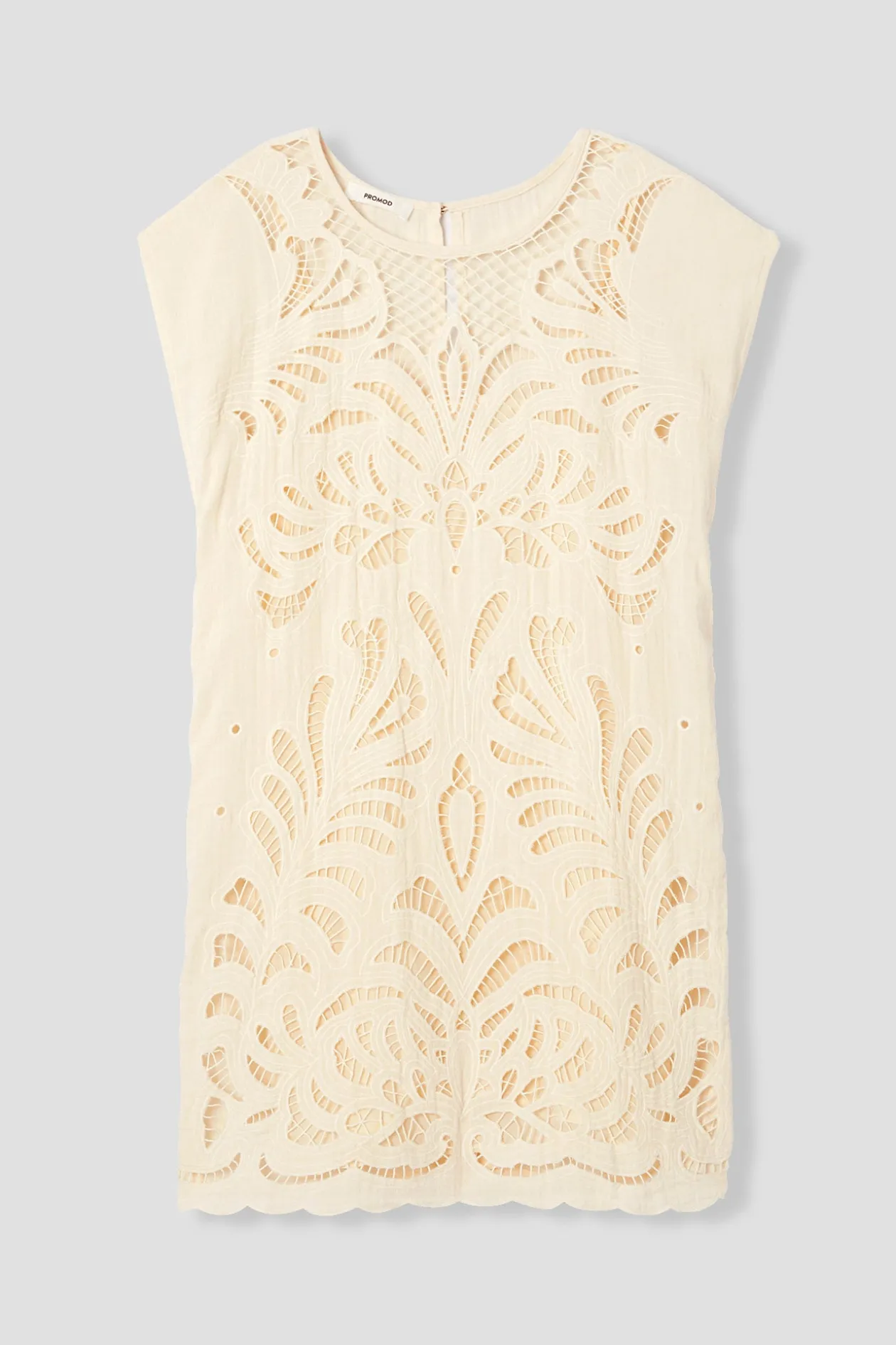 Promod Robe courte en guipures - Beige Flash Sale