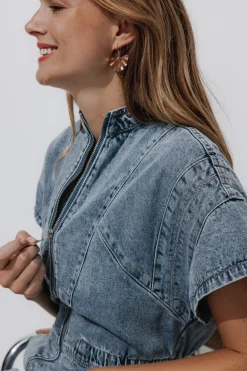 Promod Robe courte en jean Femme - Jean moyen Jeanmoyen Online