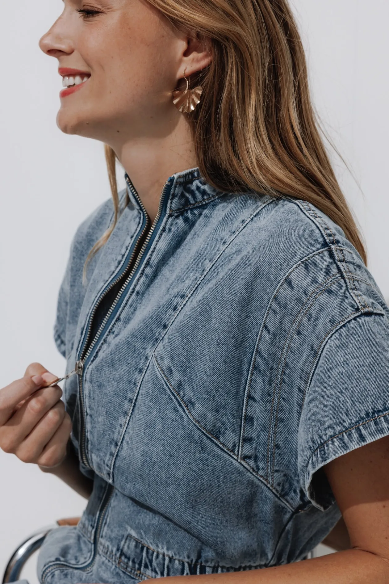 Promod Robe courte en jean Femme - Jean moyen Jeanmoyen Online
