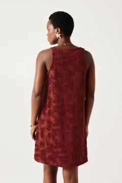 Promod Robe courte en éponge Femme - Bordeaux Sale