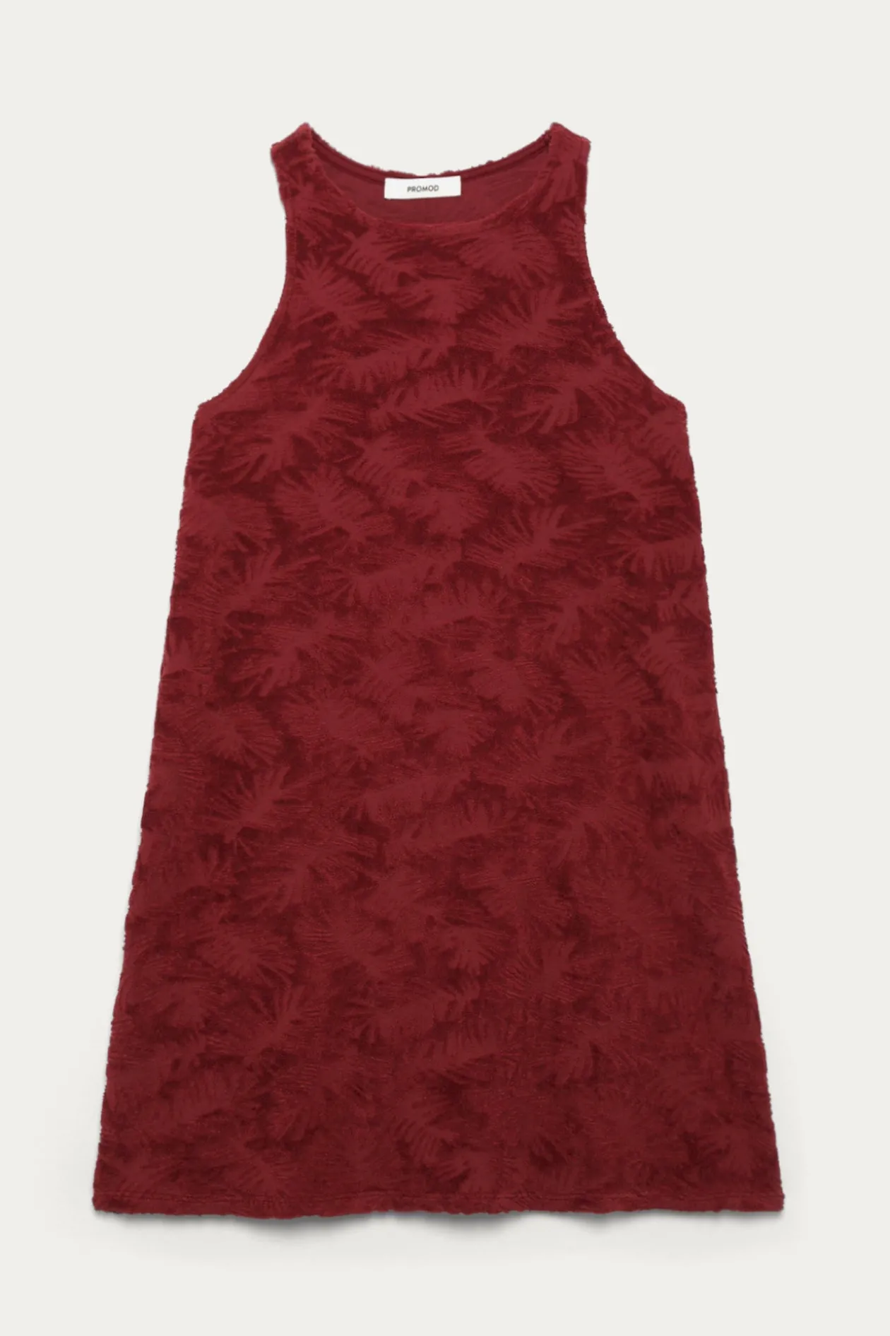 Promod Robe courte en éponge Femme - Bordeaux Sale