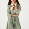 Promod Robe courte en satin Femme - Turquoise Sale