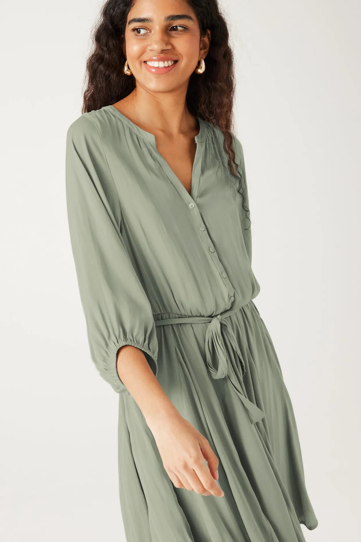 Promod Robe courte en satin Femme - Turquoise Sale