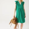 Promod Robe courte Femme - Vert Clearance
