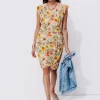 Promod Robe courte fleurie Femme - Imprimé écru Impriméécru Discount