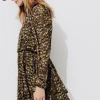 Promod Robe courte imprimée Femme - Imprimé marron Imprimémarron Fashion