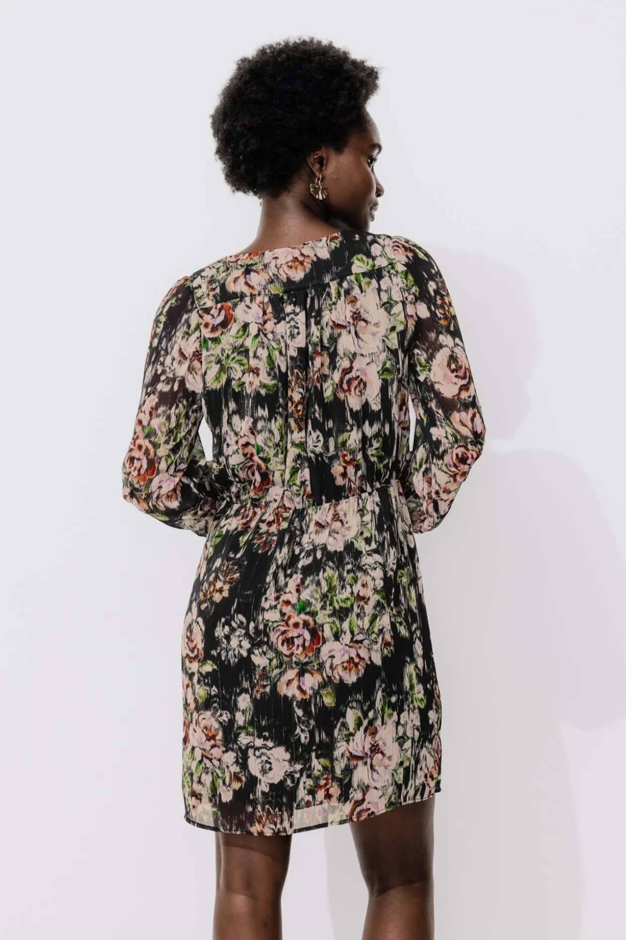 Promod Robe courte imprimée Femme - Imprimé noir Impriménoir Outlet