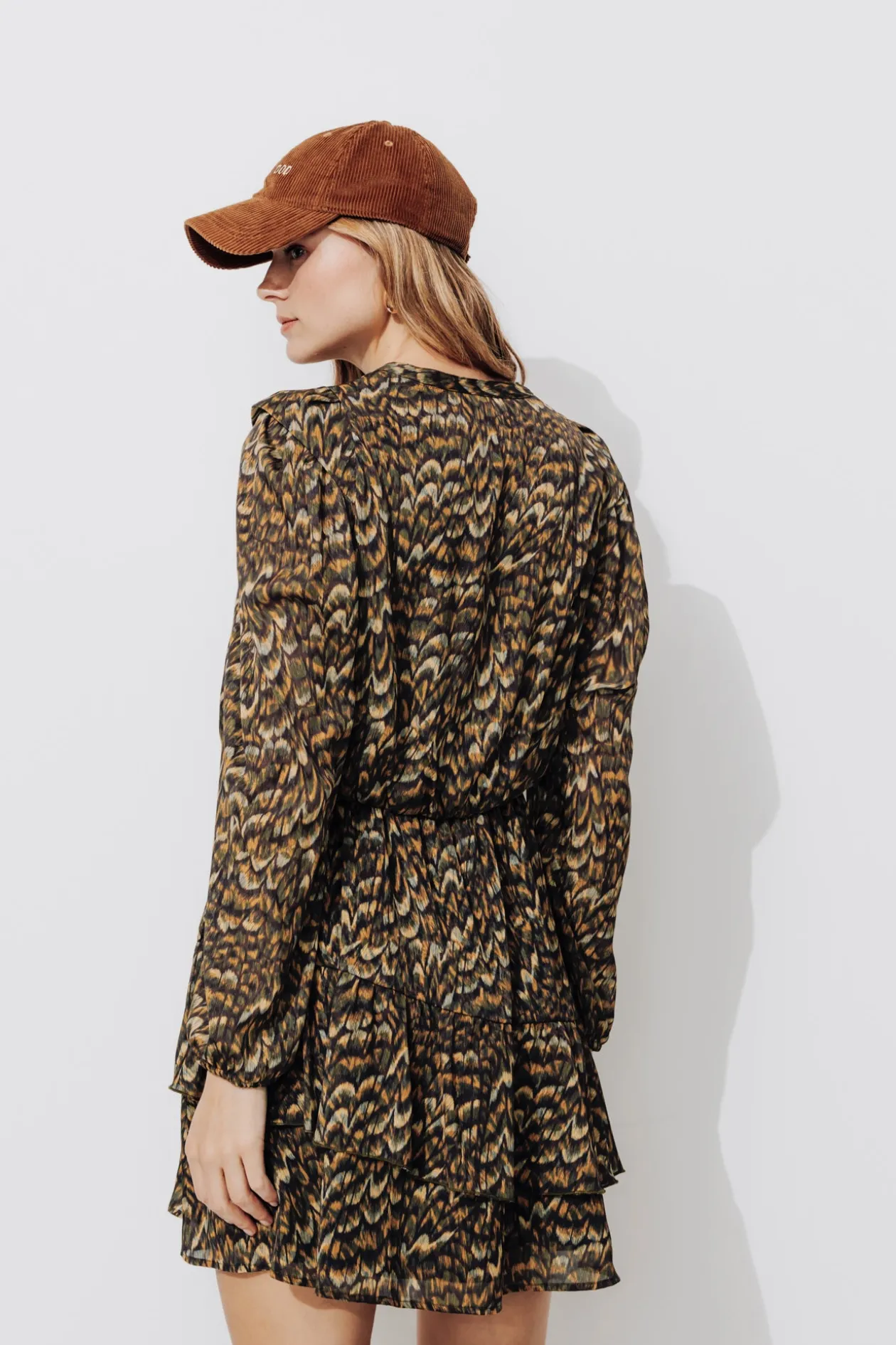 Promod Robe courte imprimée Femme - Imprimé marron Imprimémarron Fashion