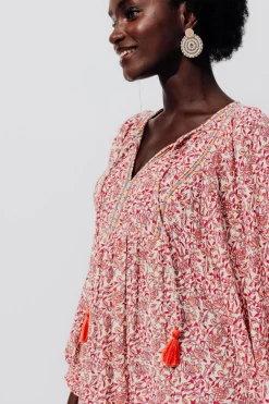 Promod Robe courte imprimée Femme - Imprimé écru Impriméécru Fashion