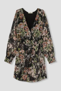 Promod Robe courte imprimée Femme - Imprimé noir Impriménoir Outlet