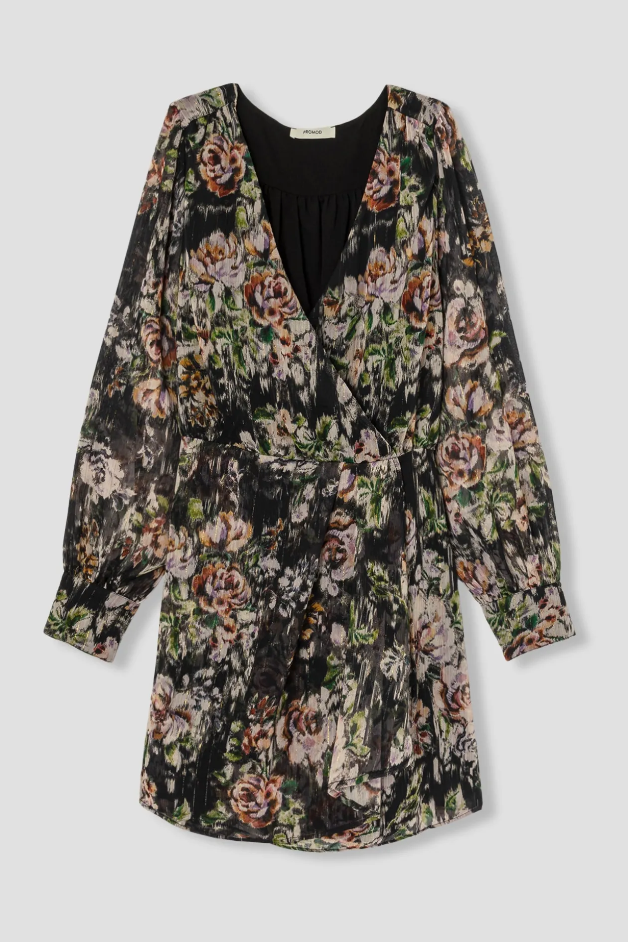 Promod Robe courte imprimée Femme - Imprimé noir Impriménoir Outlet