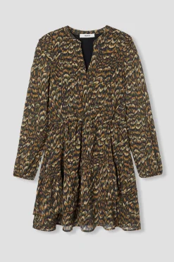 Promod Robe courte imprimée Femme - Imprimé marron Imprimémarron Fashion