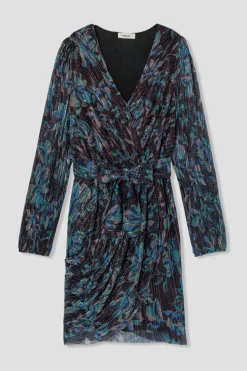Promod Robe courte pailletée imprimée - Imprimé marine Imprimémarine Clearance