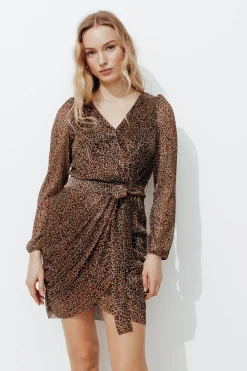 Promod Robe courte pailletée leopard - Imprimé multicolore Imprimémulticolore Best Sale