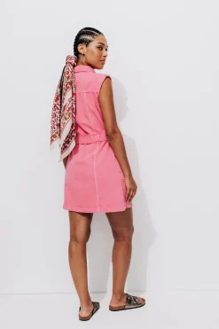 Promod Robe courte sans manches - Rose Fashion