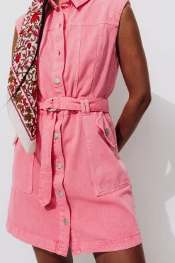 Promod Robe courte sans manches - Rose Fashion