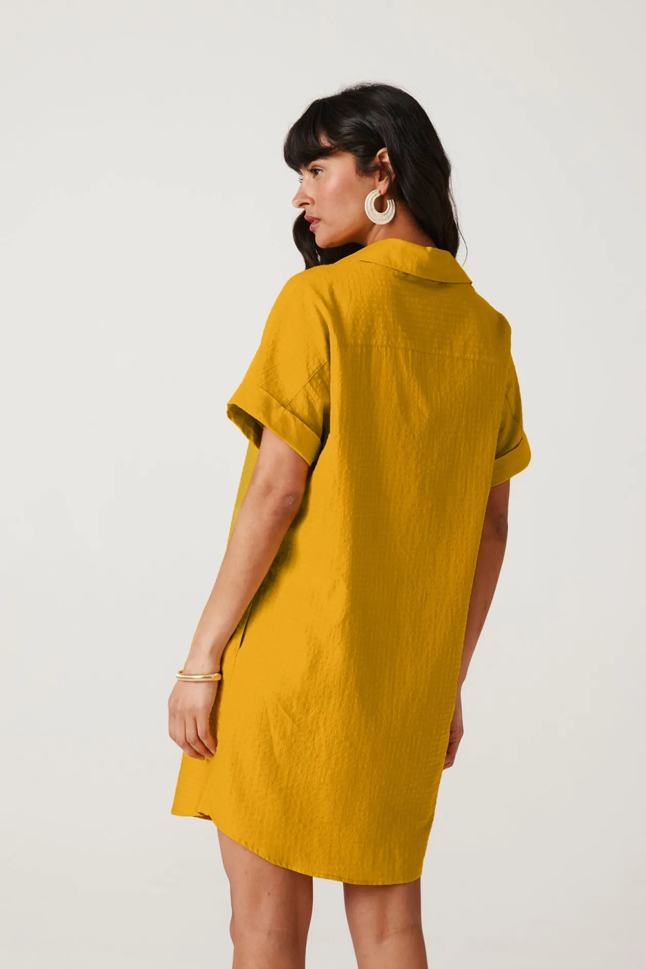 Promod Robe courte unie Femme - Ocre Hot