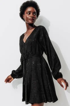 Promod Robe courte évasée Femme - Noir Flash Sale