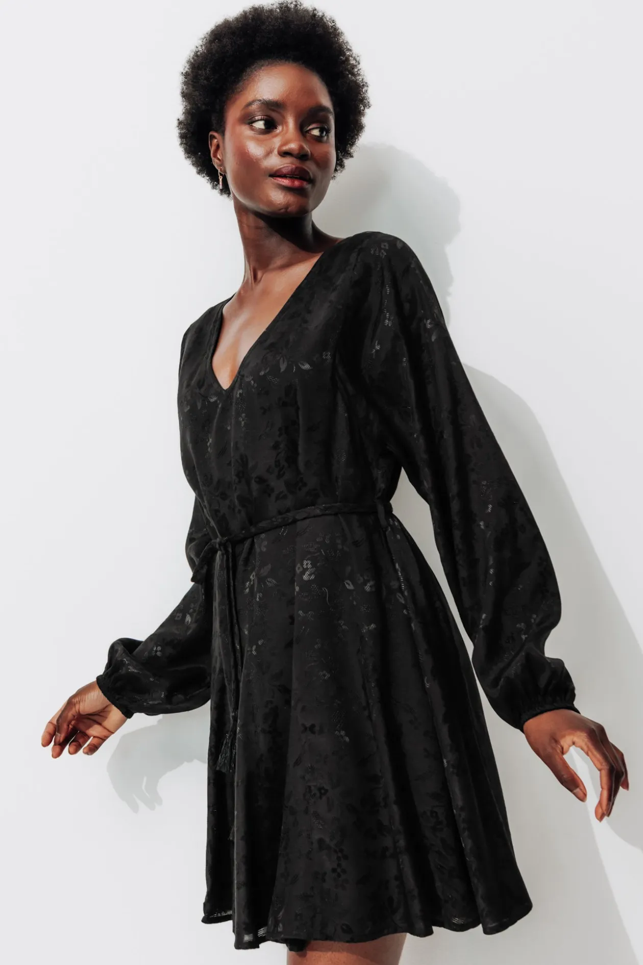 Promod Robe courte évasée Femme - Noir Flash Sale