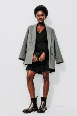 Promod Robe courte évasée Femme - Noir Flash Sale