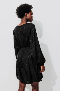 Promod Robe courte évasée Femme - Noir Flash Sale