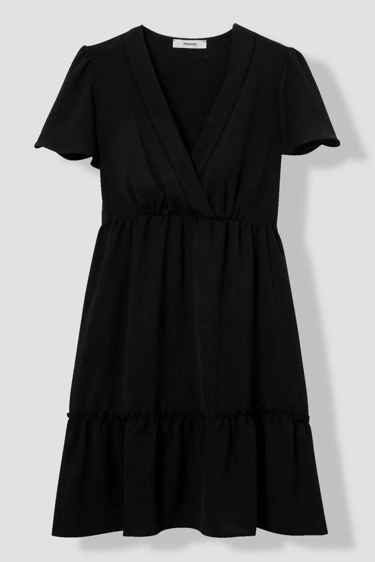 Promod Robe courte volantée Femme - Noir Best Sale