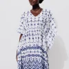 Promod Robe de plage brodée Femme - Bleu New