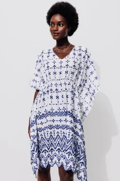 Promod Robe de plage brodée Femme - Bleu New