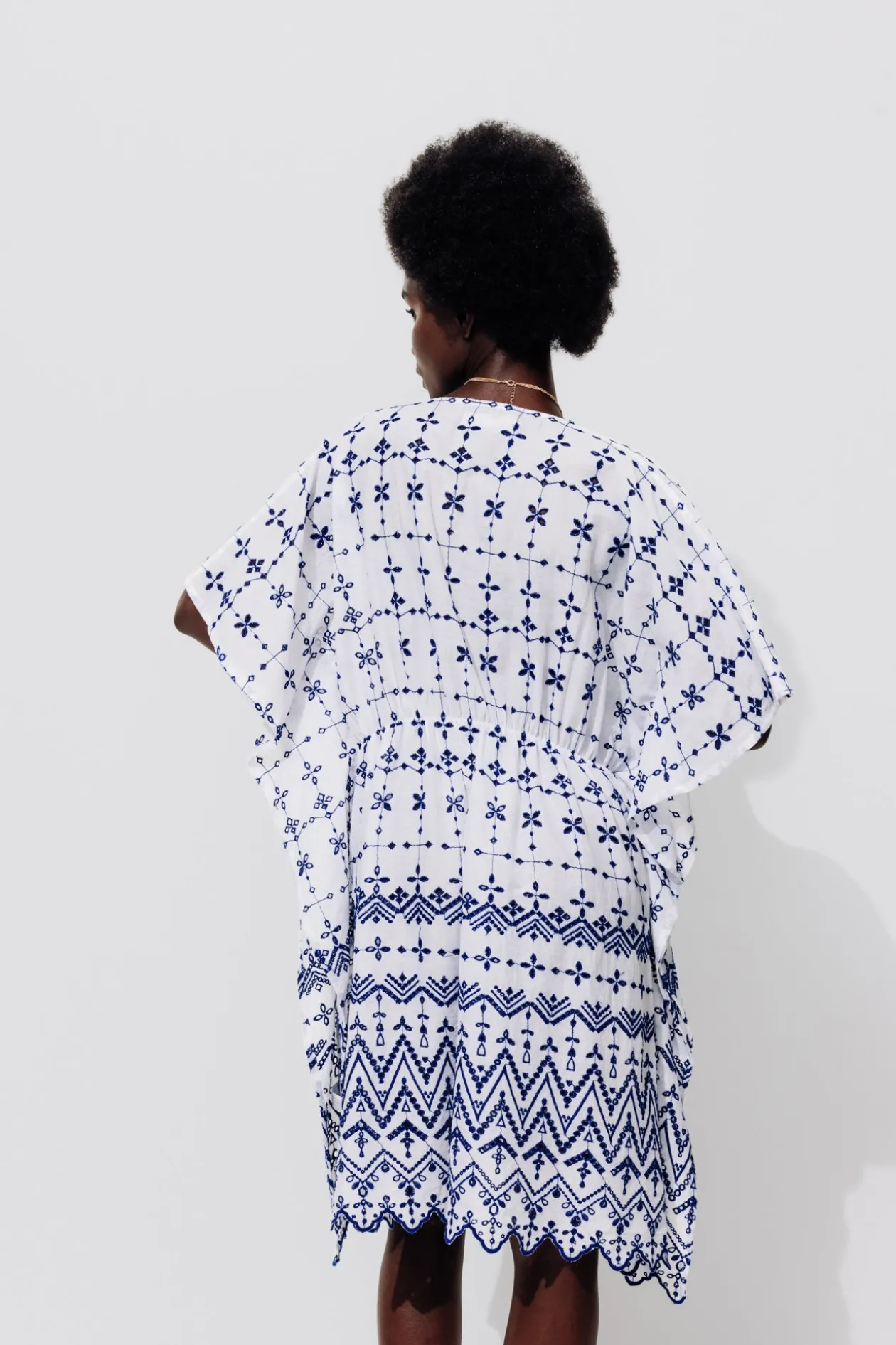 Promod Robe de plage brodée Femme - Bleu New