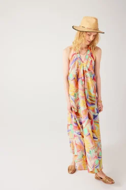 Promod Robe dos nu imprimée Femme - Imprimé écru Impriméécru Discount