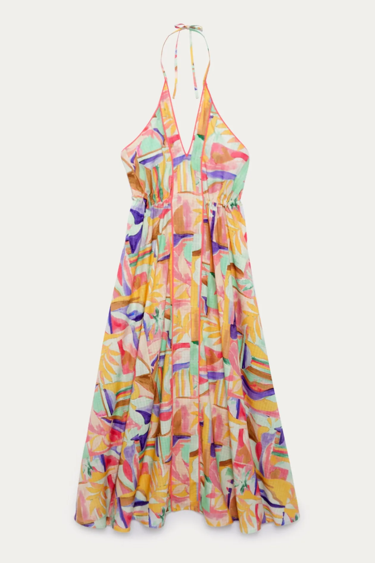 Promod Robe dos nu imprimée Femme - Imprimé écru Impriméécru Discount