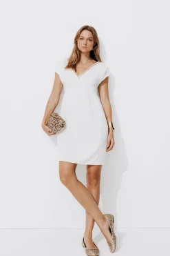 Promod Robe en gaze de coton Femme - Ecru Fashion