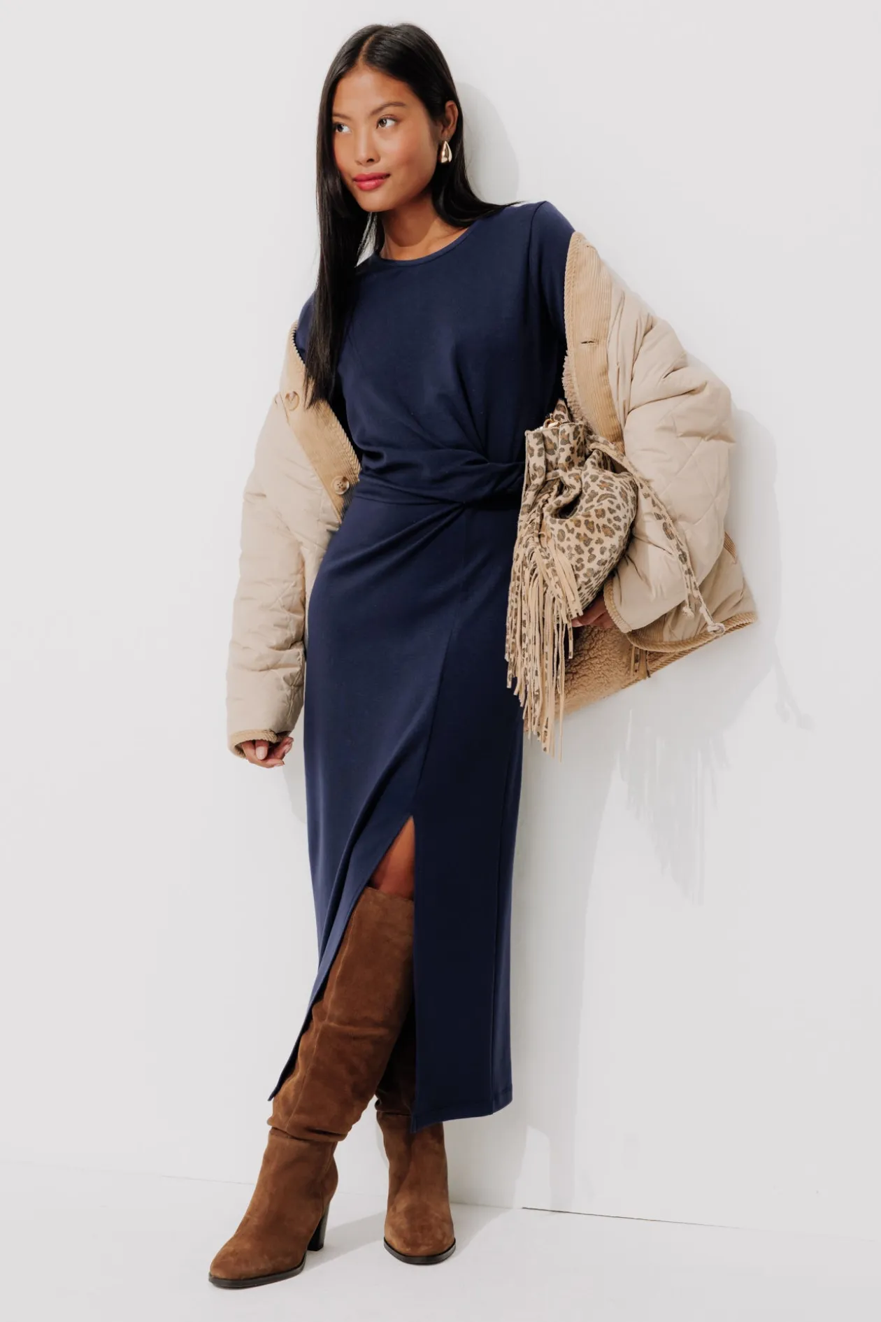 Promod Robe en jersey manches courtes - Marine Best