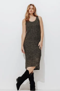 Promod Robe en maille irisée Femme - Noir Shop