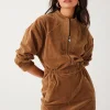 Promod Robe en velours côtelé Femme - Marron Store