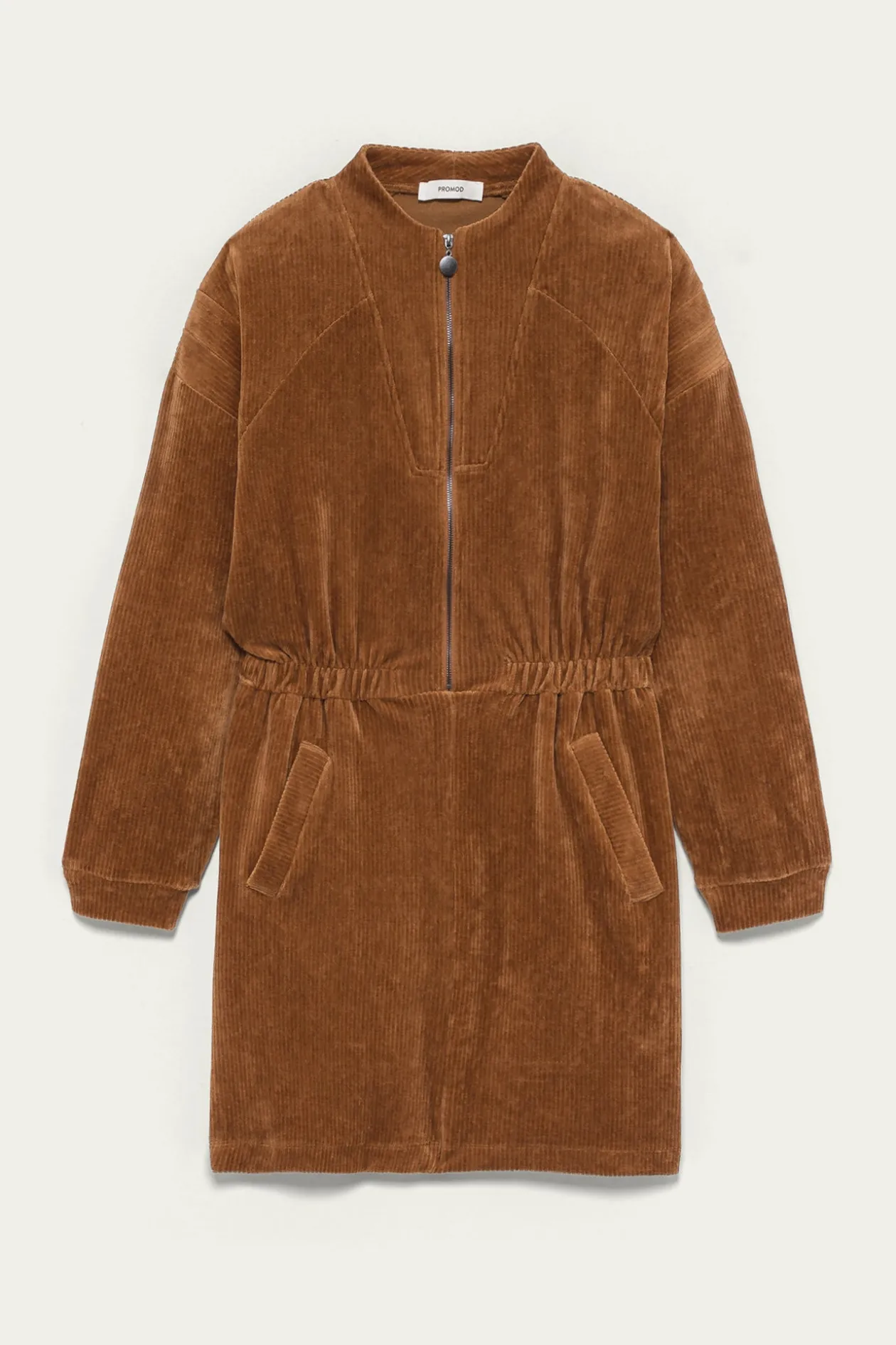 Promod Robe en velours côtelé Femme - Marron Store