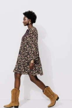 Promod Robe en voile imprimé Femme - Imprimé multicolore Imprimémulticolore Clearance