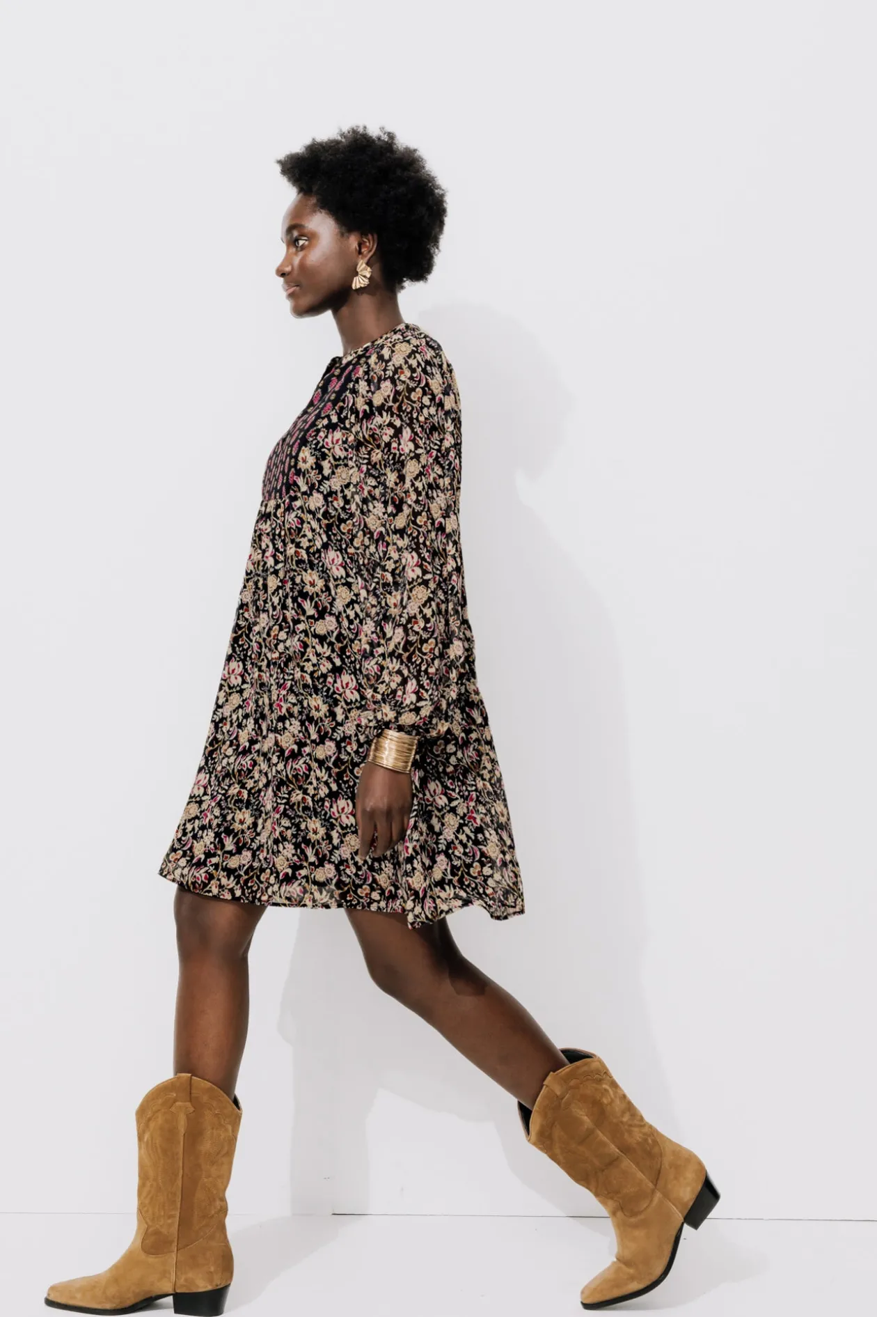 Promod Robe en voile imprimé Femme - Imprimé multicolore Imprimémulticolore Clearance