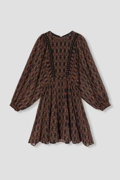 Promod Robe en voile imprimé Femme - Imprimé noir Impriménoir Online