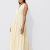 Promod Robe froissée décolletée Femme - Ecru Discount