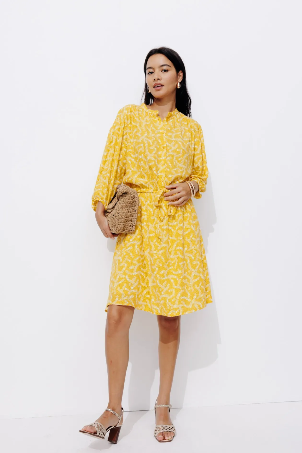 Promod Robe imprimée Femme - Imprimé ocre Impriméocre Online