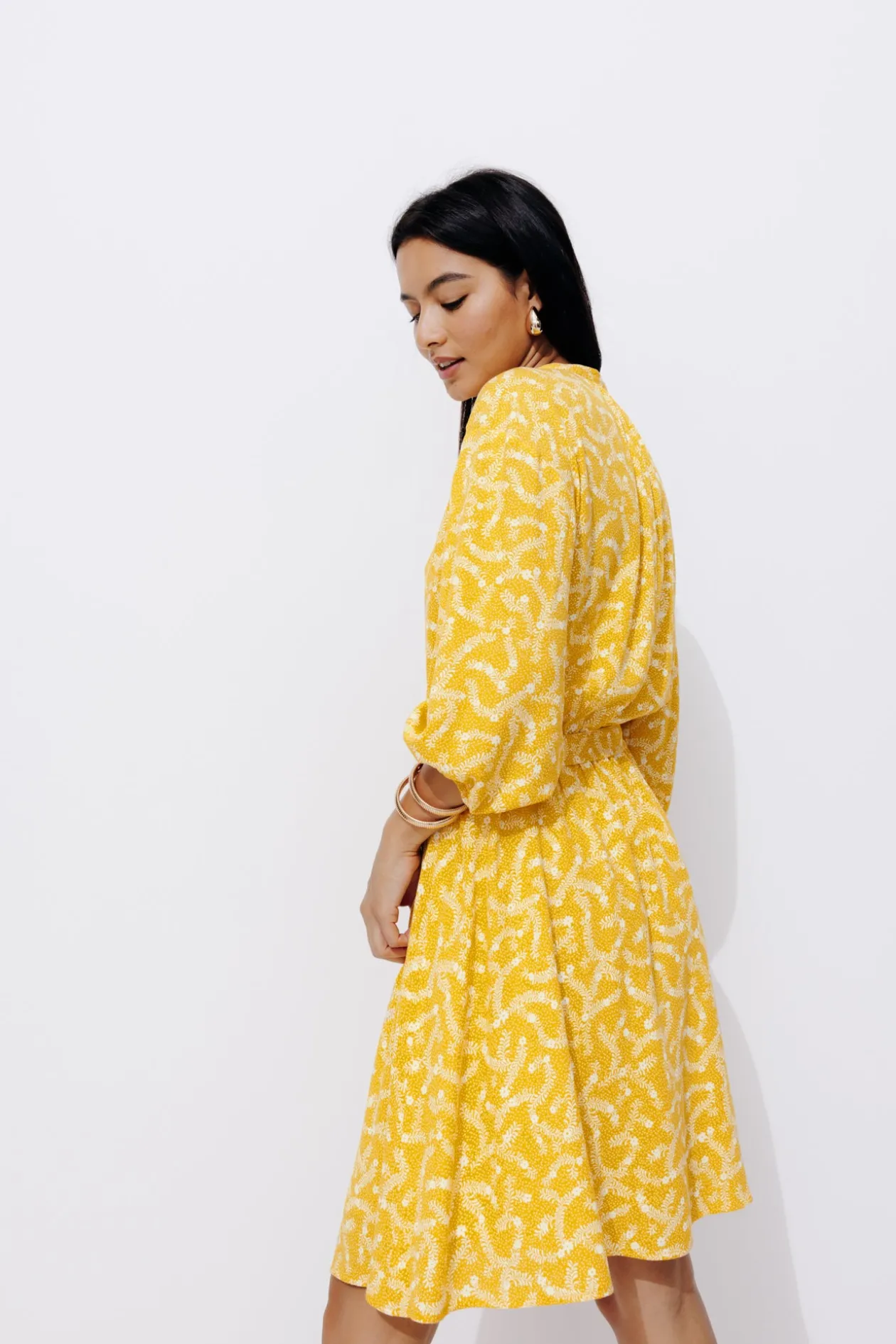 Promod Robe imprimée Femme - Imprimé ocre Impriméocre Online