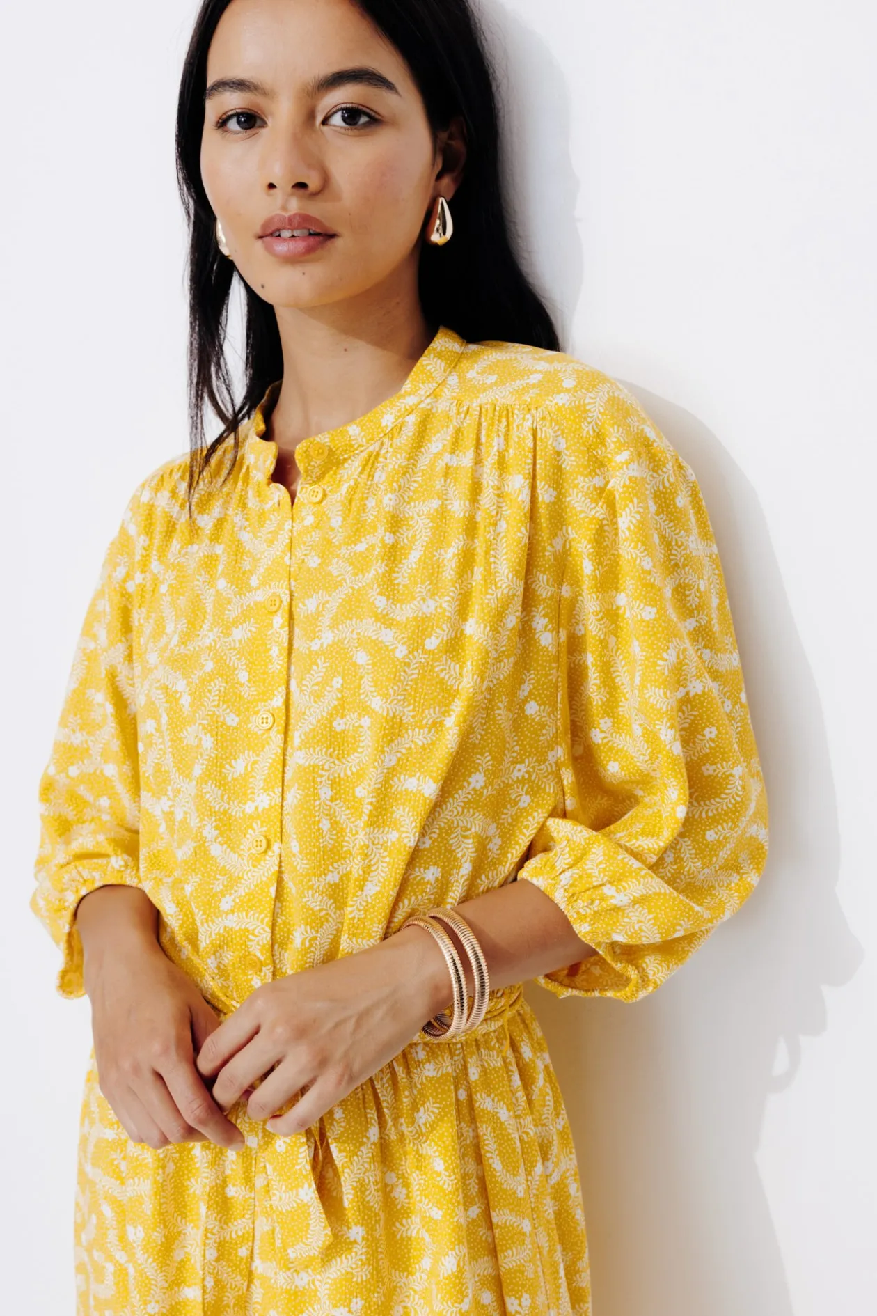 Promod Robe imprimée Femme - Imprimé ocre Impriméocre Online