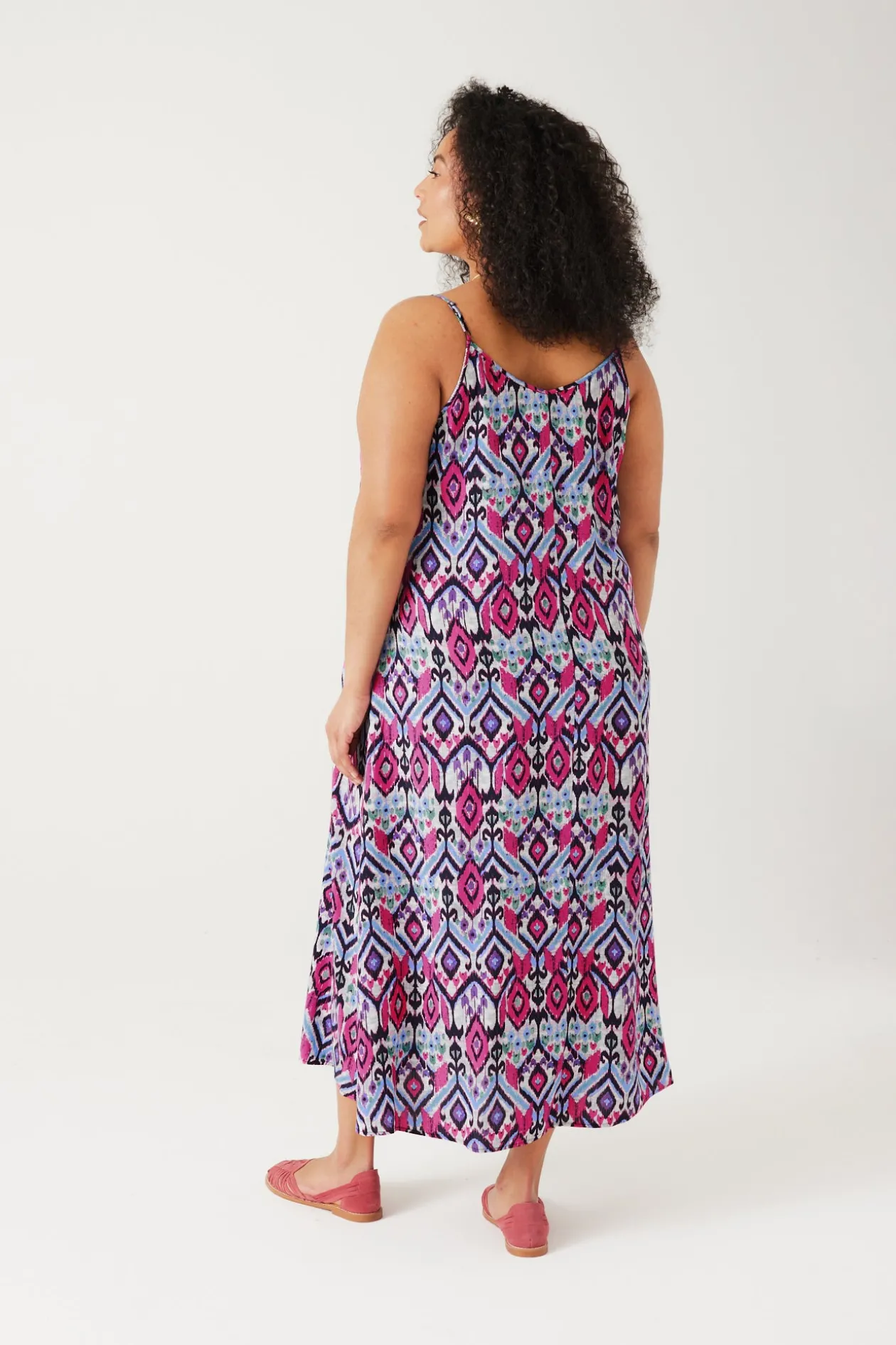 Promod Robe longue à bretelles - Imprimé écru Impriméécru Clearance