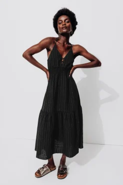Promod Robe longue à bretelles - Noir Best Sale