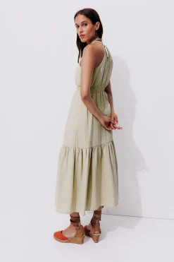 Promod Robe longue à bretelles - Sable Shop