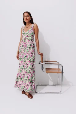 Promod Robe longue à bretelles Femme - Imprimé multicolore Imprimémulticolore Store