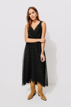 Promod Robe longue à bretelles Femme - Noir Best Sale