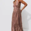Promod Robe longue à fines bretelles - Vieux rose Vieuxrose Store